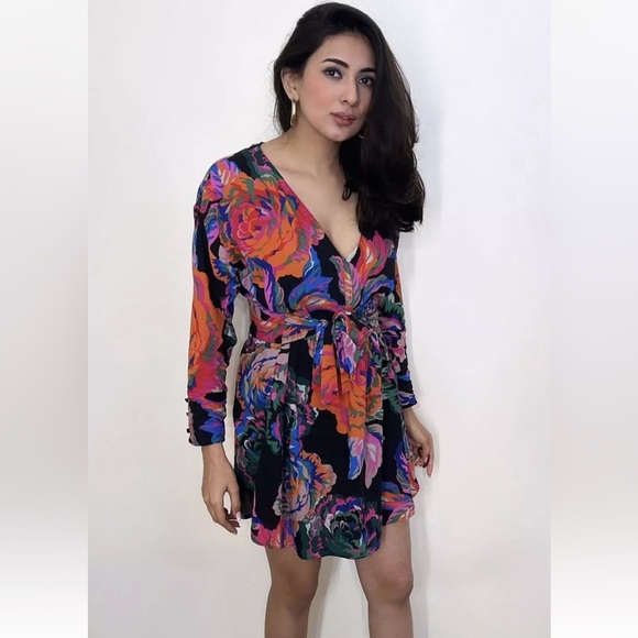 Zara Floral Multicoloured Mini Dress - Picture 6 of 14